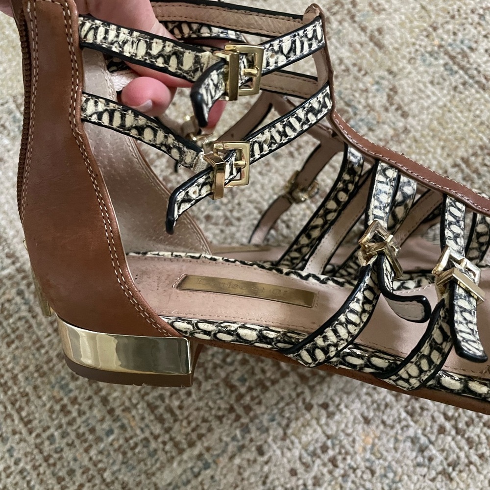 Louise et Cie Brown and Black Gladiator Sandals